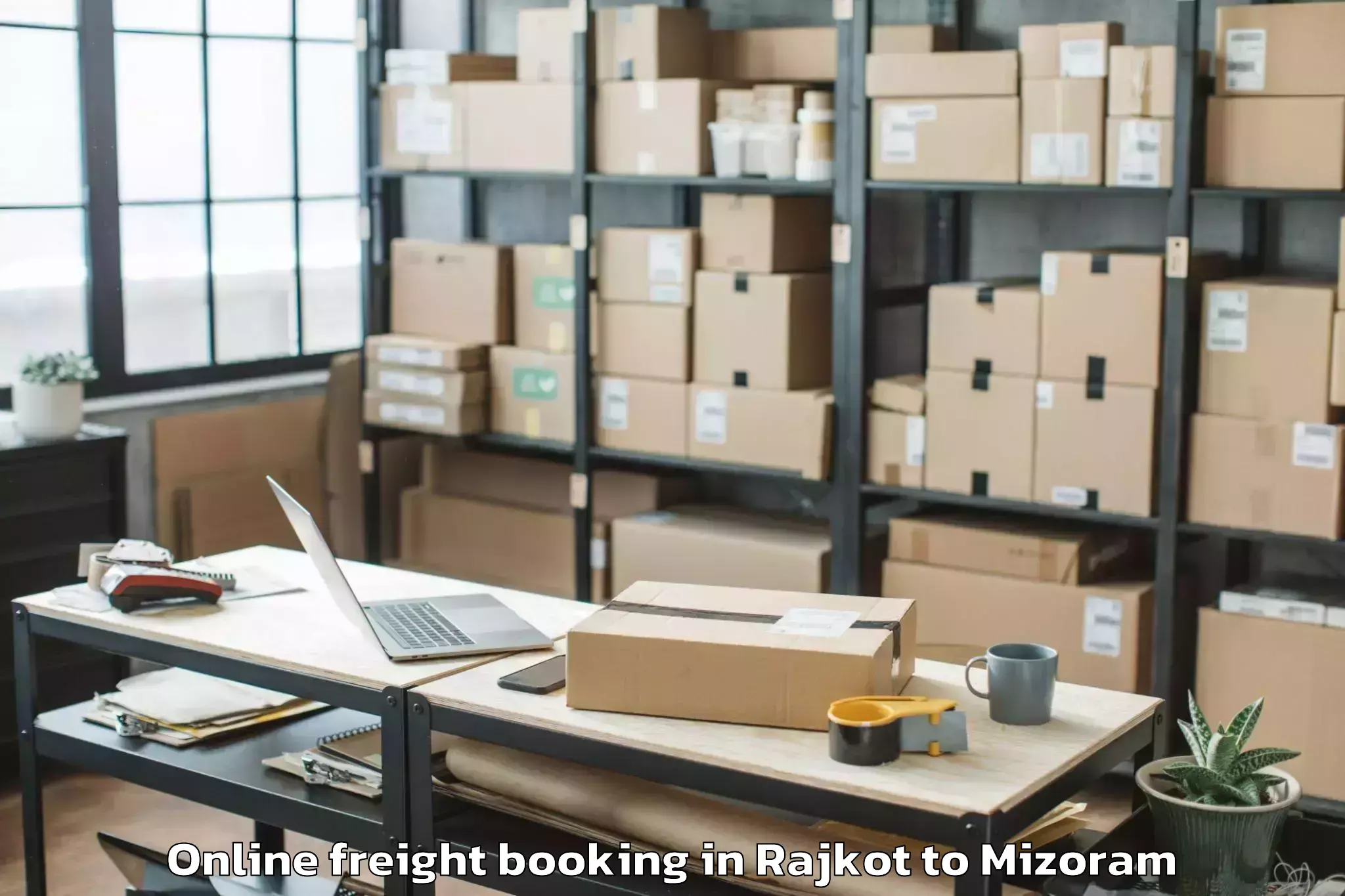 Reliable Rajkot to Thenzawl Online Freight Booking